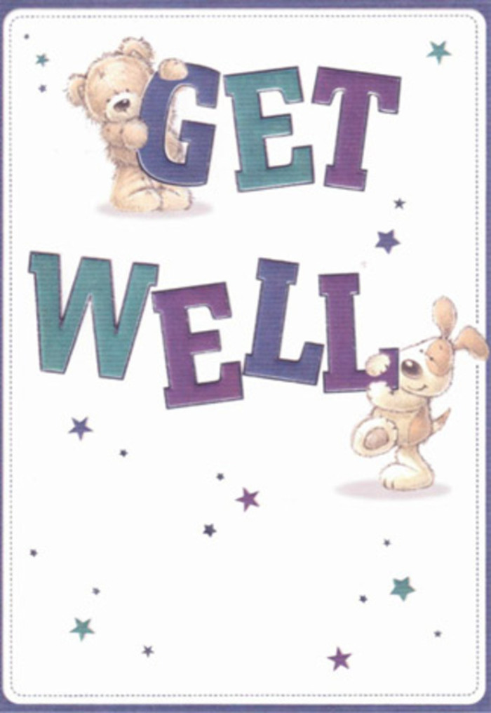 Warm encouragement blossoms from every detail of this get well card, reflecting the genuine sense of care that characterises Baldock life. Two lovable companions-a fluffy teddy bear, soft and reassuring, and an exuberant puppy with velvety ears-share the page, surrounded by radiant star motifs in rich purples and cool teals. Together, they support the robust, hand-crafted letters that spell out the healing message across a clear, serene background, reminiscent of Baldock's open greens and leisurely mornings. There's an almost touchable quality to their fur, echoed in the tactile confidence of the card's typography. Each playful mark seems imbued with the same slow care that shapes a get well floral arrangement for neighbours near Baldock's Market Square-balancing colours and textures to convey wholehearted support. Sending this card, especially with a fresh bouquet from a trusted local florist, reveals a deep appreciation for the little things that restore and uplift-gentle, playful encouragement, tactile warmth, and a spark of hope, all grounded in the unique kindness of Baldock's community spirit.